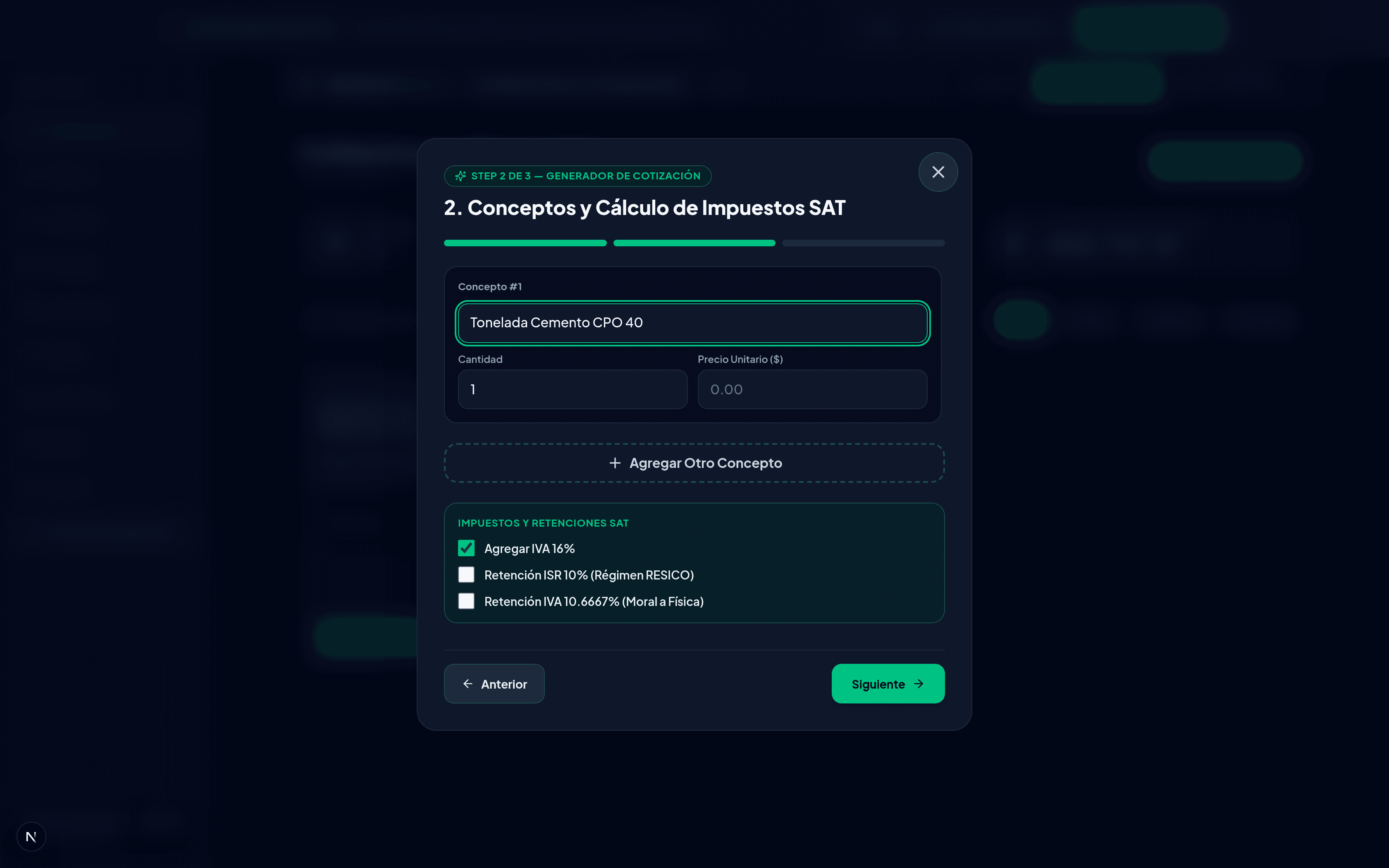 Generador de Cotizaciones Business Helper — Cálculo de Impuestos SAT