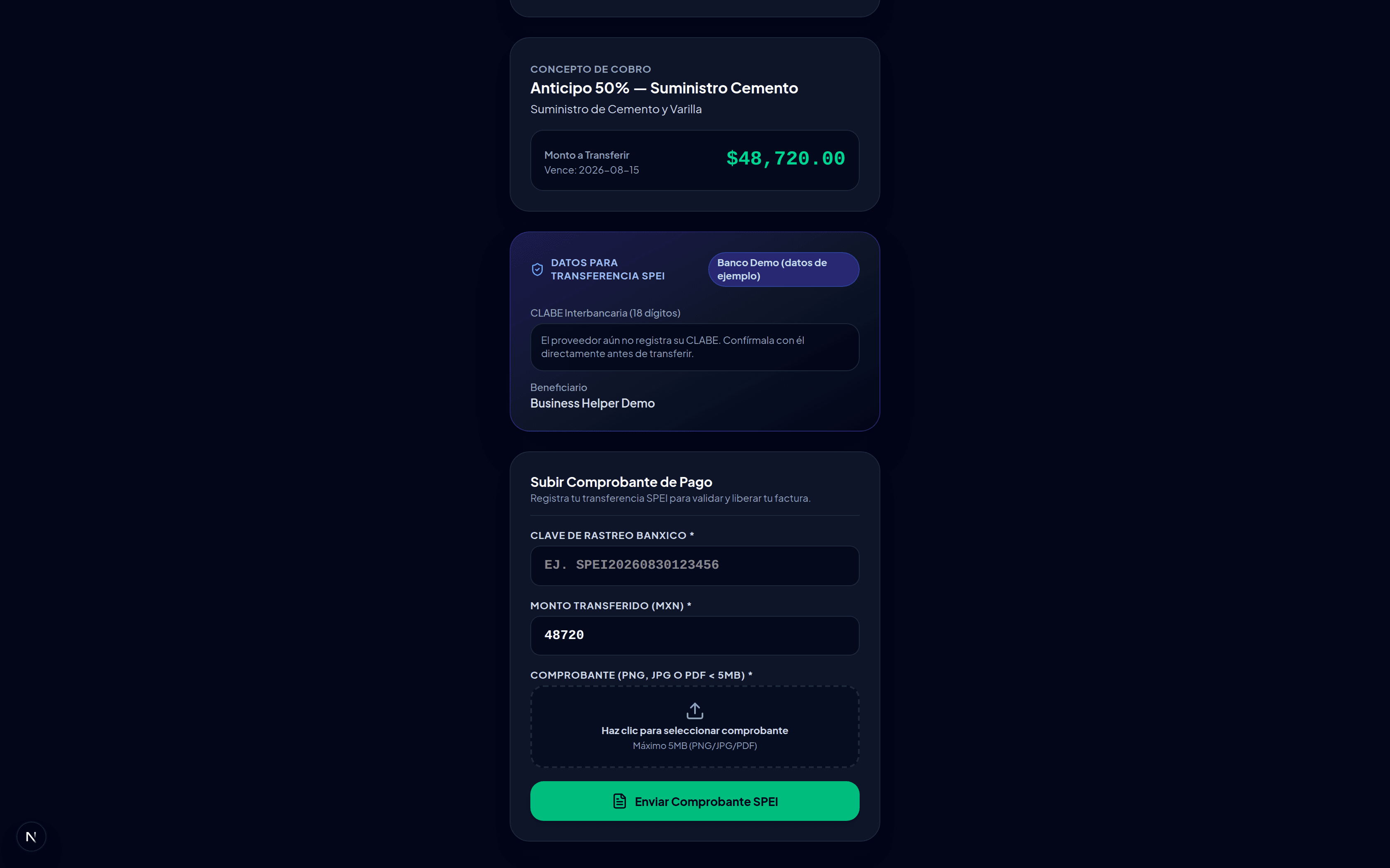 Portal de Validación SPEI Banxico — Business Helper