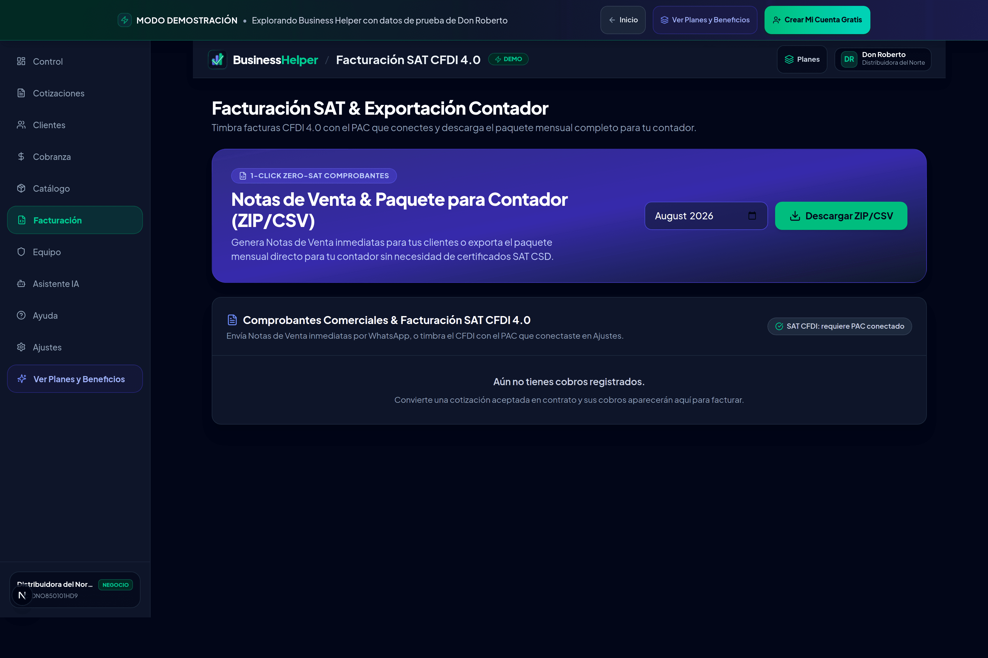 Timbrado Fiscal CFDI 4.0 SAT — Business Helper